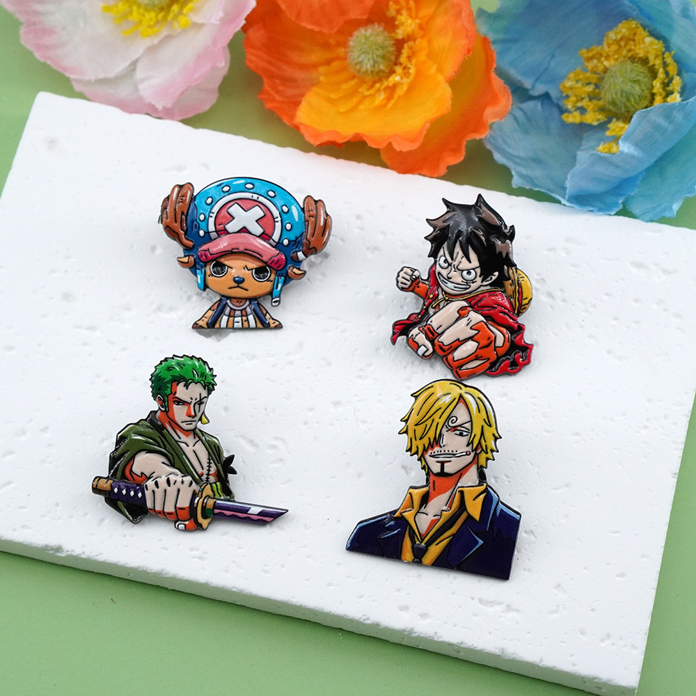 4Pcs Cartoon ONE PIECE Luffy B - Tuxedo Lapel Pin recension och pris