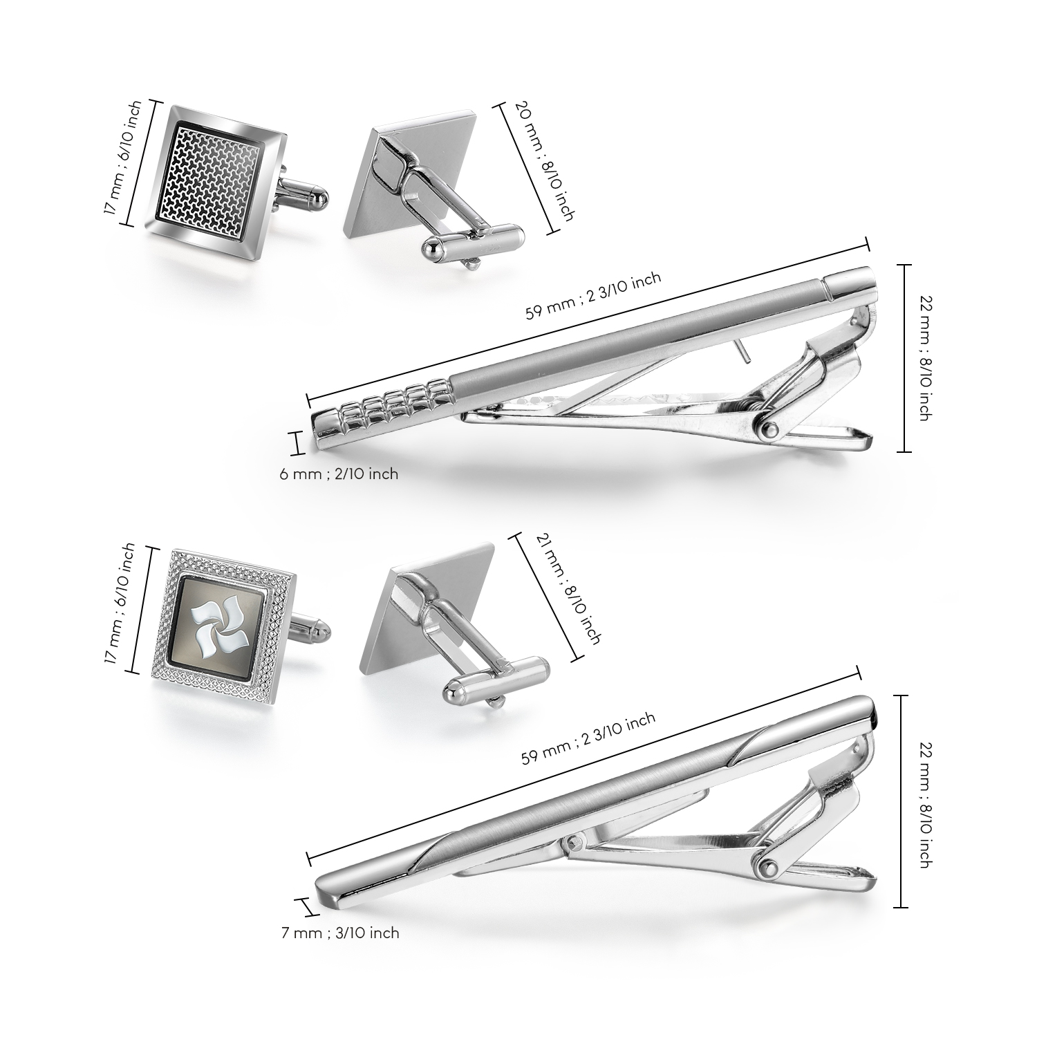Tie Clip And Cufflink Set To M - Tuxedo Lapel Pin recension och pris