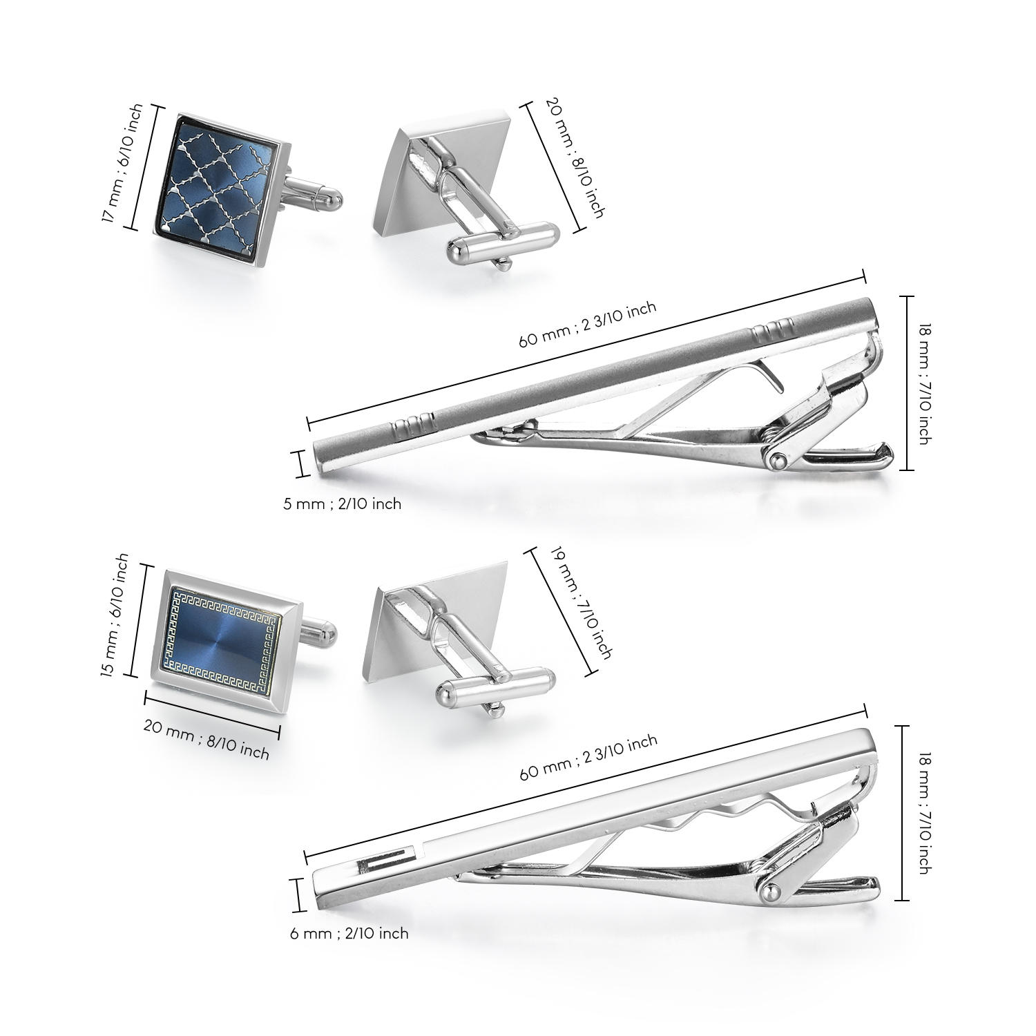 Tie Clip And Cufflink Set To M - Tuxedo Lapel Pin recension och pris