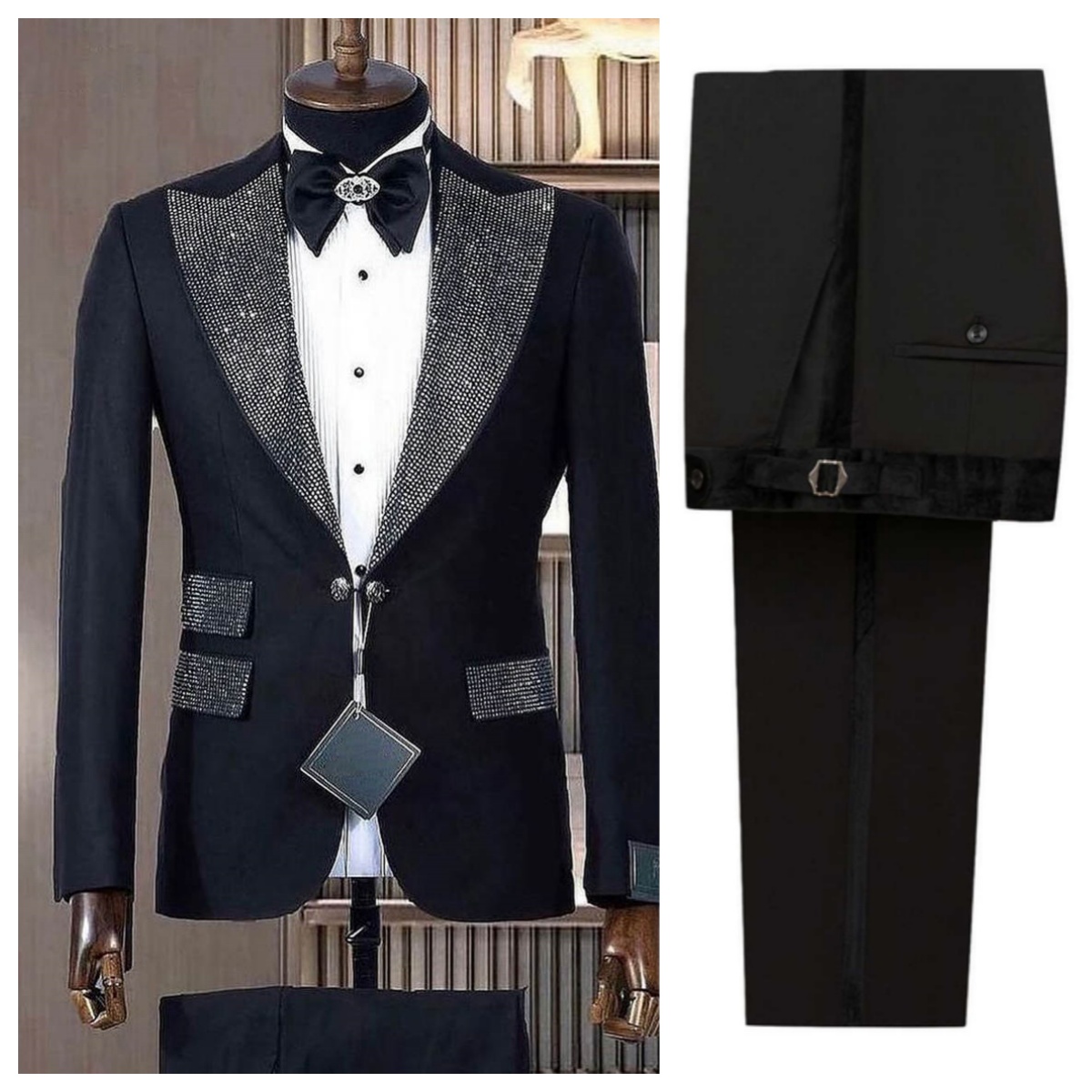 Formal Man Tuxedos Beaded 2 Pc - Men Formal Wear Modern recension och pris